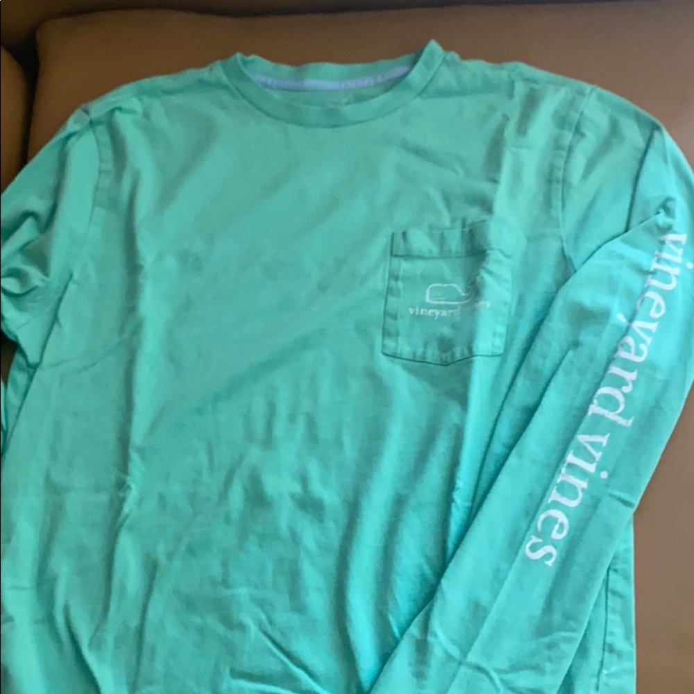 teal vineyard vines shirt